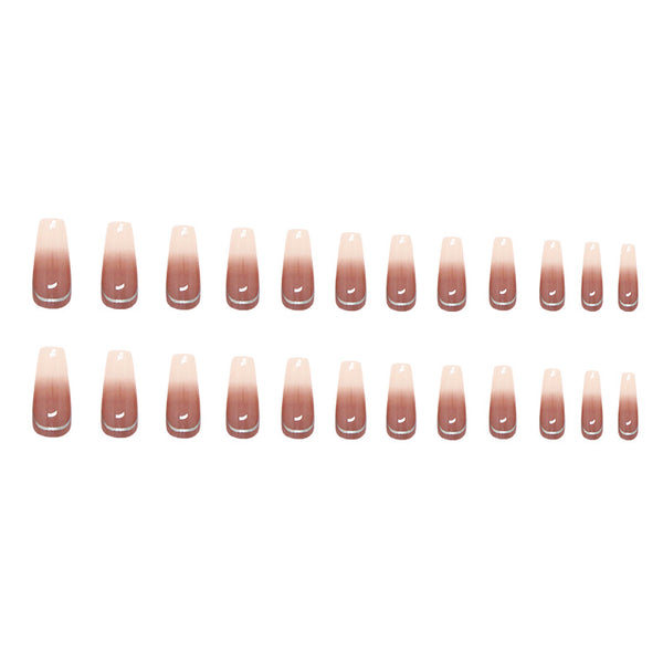12 Sizes-24 Pcs Press On Nails W1948