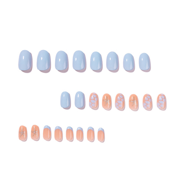 12 Sizes-24 Pcs Press On Nails JP4410