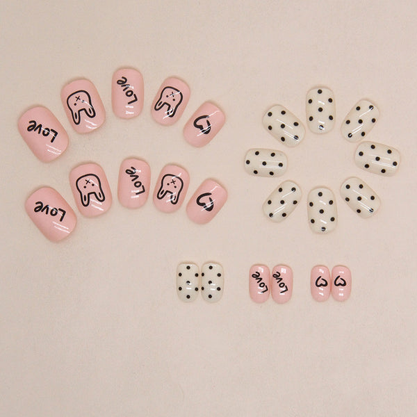 12 Sizes-24 Pcs Press On Nails K003