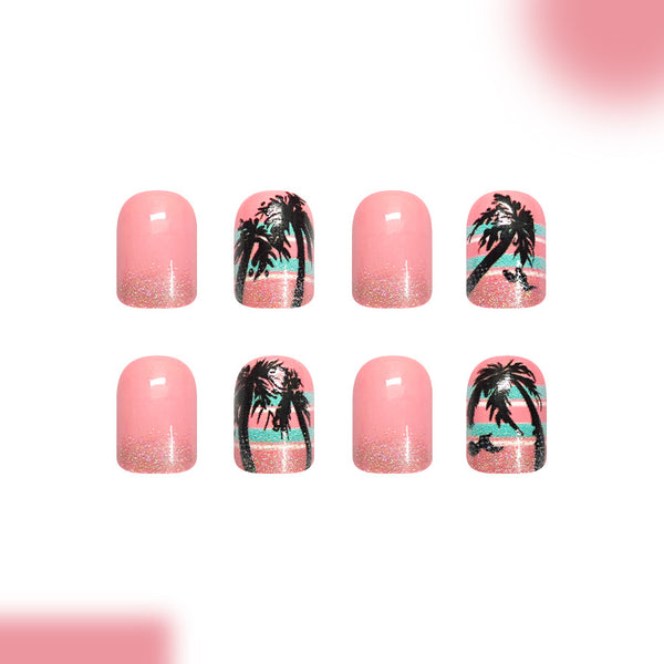 12 Sizes-24 Pcs Press On Nails C1677