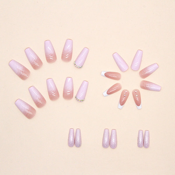 12 Sizes-24 Pcs Press On Nails Z613