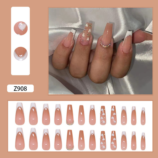 12 Sizes-24 Pcs Press On Nails Z908