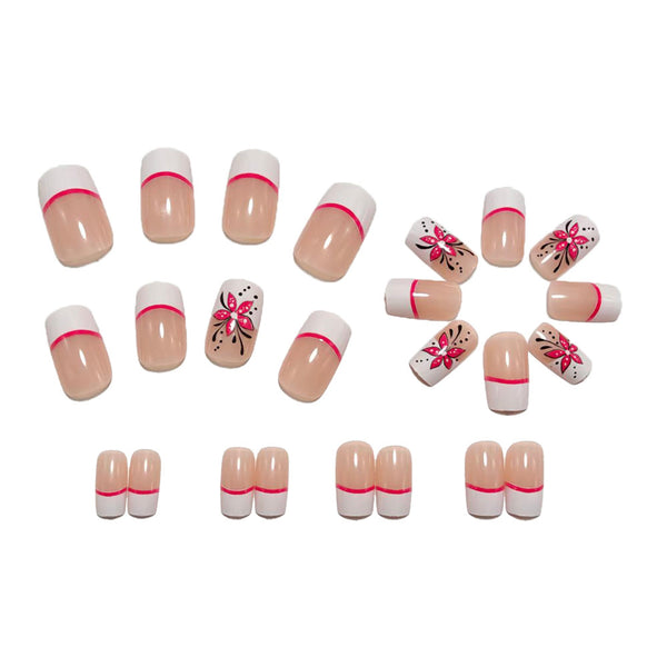 12 Sizes-24 Pcs Press On Nails Y1548