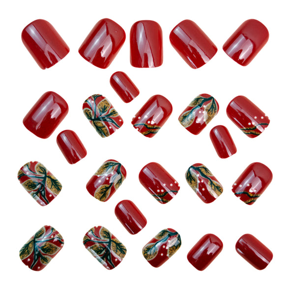 12 Sizes-24 Pcs Press On Nails Y1506