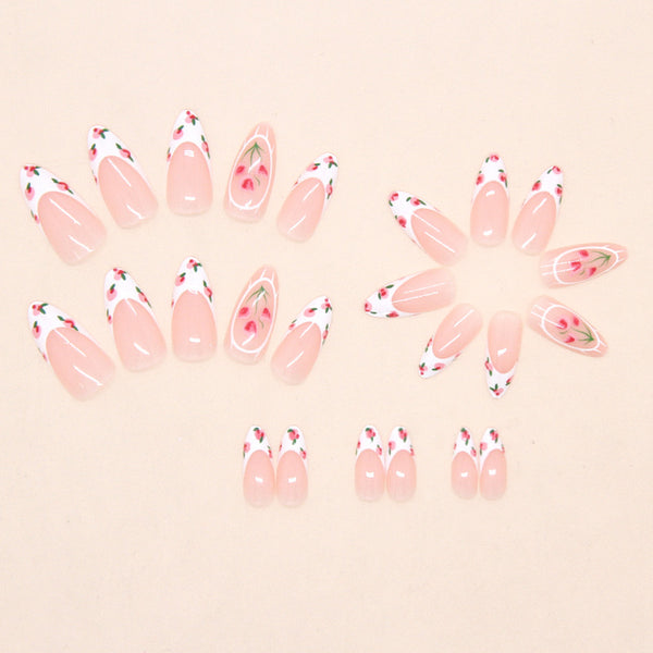 12 Sizes-24 Pcs Press On Nails W1942
