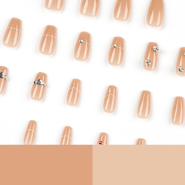 12 Sizes-24 Pcs Press On Nails JP2308