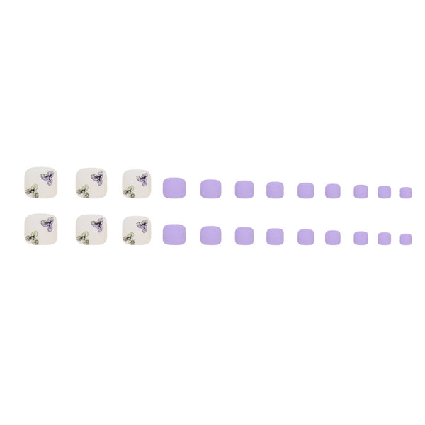 12 Sizes-24 Pcs Press On Nails F117