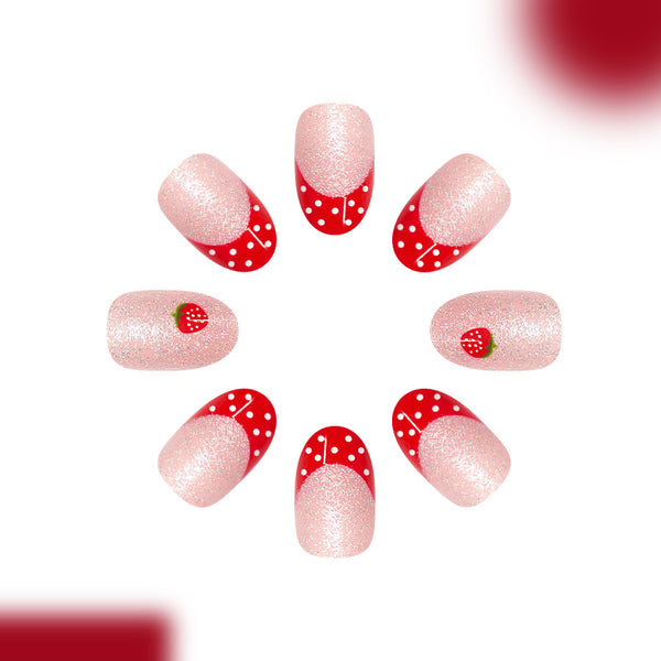 12 Sizes-24 Pcs Press On Nails C1681