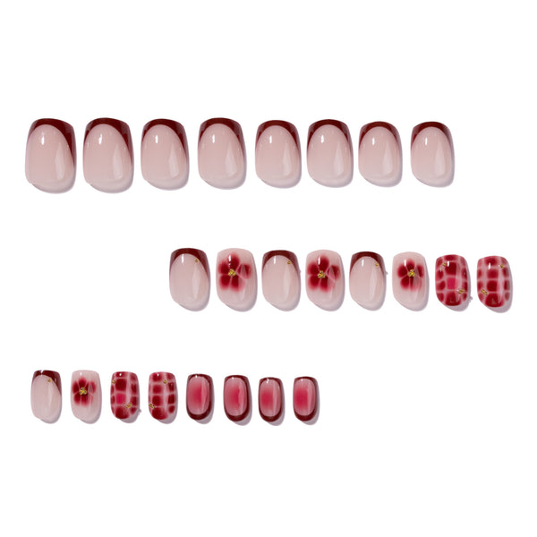 12 Sizes-24 Pcs Press On Nails JP4405