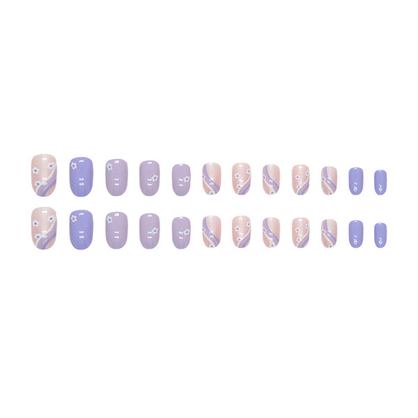 12 Sizes-24 Pcs Press On Nails W1125