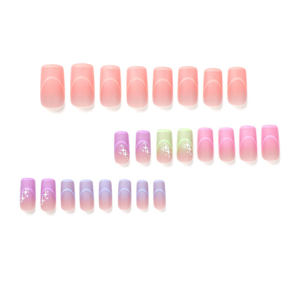 12 Sizes-24 Pcs Press On Nails JP2754