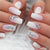 12 Sizes-24 Pcs Press On Nails D020