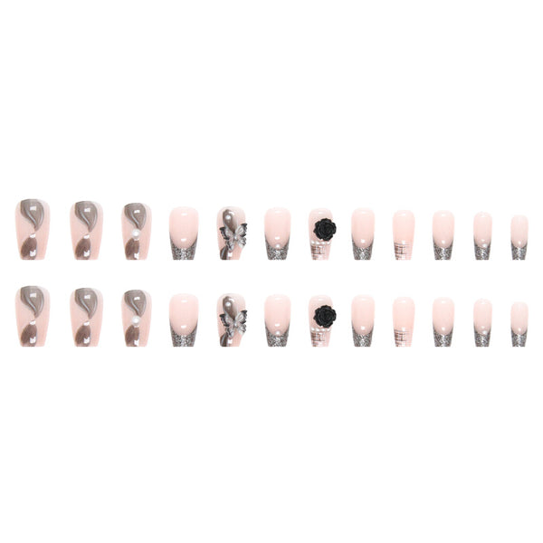 12 Sizes-24 Pcs Press On Nails Z448