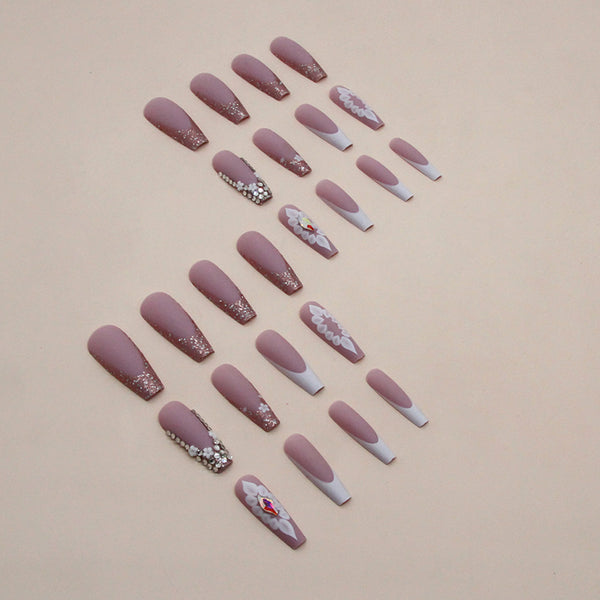 12 Sizes-24 Pcs Press On Nails Z828