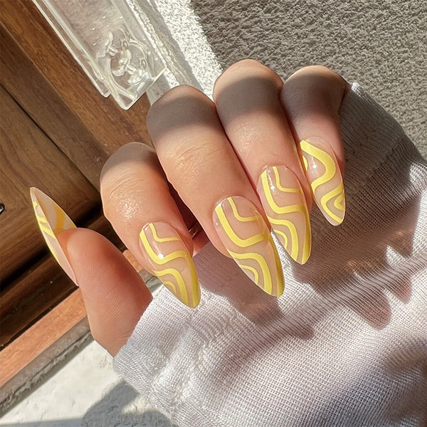 12 Sizes-24 Pcs Press On Nails JP1844