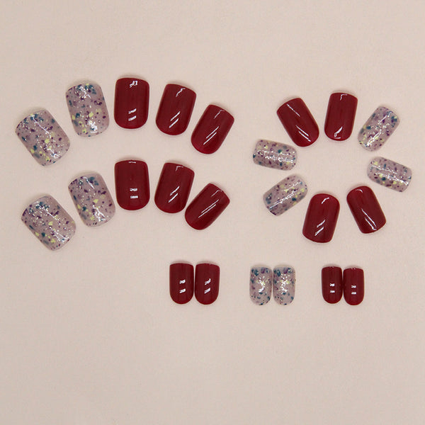 12 Sizes-24 Pcs Press On Nails W1400