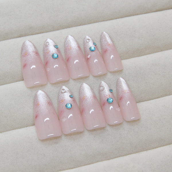 12 Sizes-24 Pcs Press On Nails MY081
