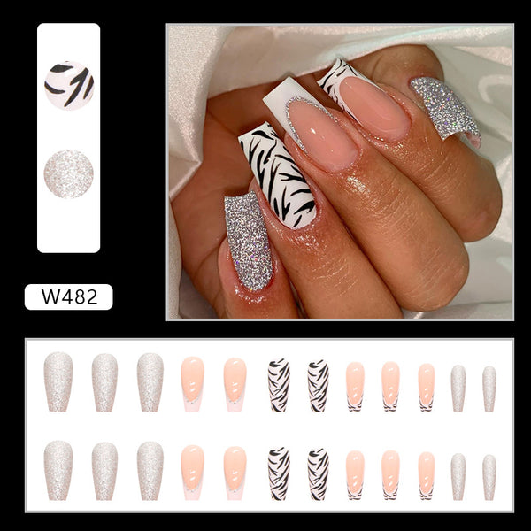12 Sizes-24 Pcs Press On Nails W482