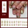 12 Sizes-24 Pcs Press On Nails C701