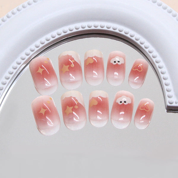 12 Sizes-24 Pcs Press On Nails R917