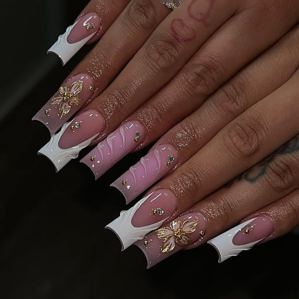 12 Sizes-24 Pcs Press On Nails JP4209