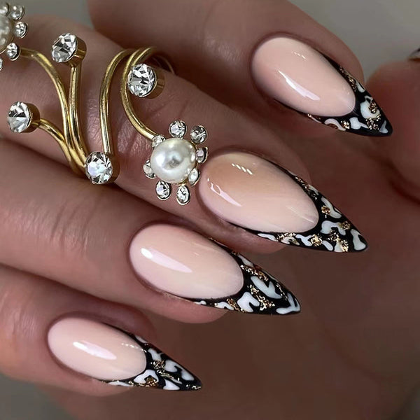 12 Sizes-24 Pcs Press On Nails W750