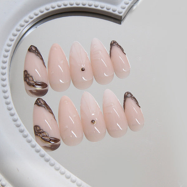 12 Sizes-24 Pcs Press On Nails Z941