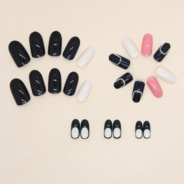 12 Sizes-24 Pcs Press On Nails W1173
