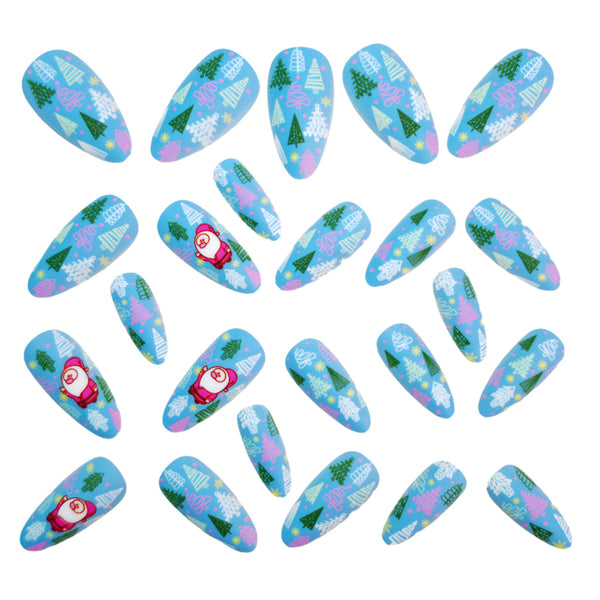 12 Sizes-24 Pcs Press On Nails Y1308