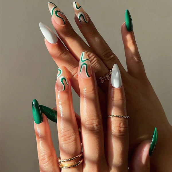 12 Sizes-24 Pcs Press On Nails JP1932