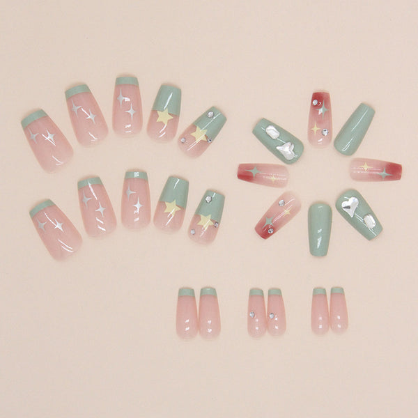 12 Sizes-24 Pcs Press On Nails Z778