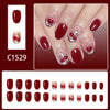 12 Sizes-24 Pcs Press On Nails C1529