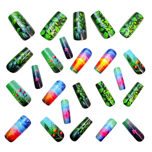 12 Sizes-24 Pcs Press On Nails Y973