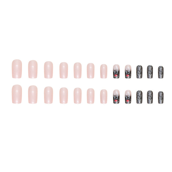 12 Sizes-24 Pcs Press On Nails W1487
