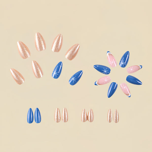 12 Sizes-24 Pcs Press On Nails Y276
