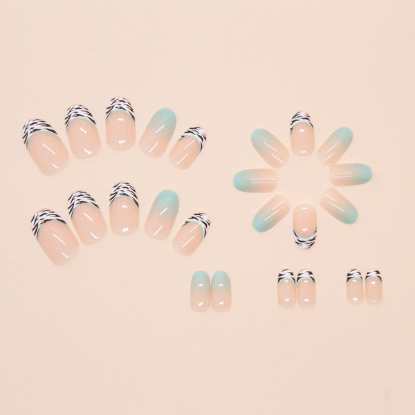 12 Sizes-24 Pcs Press On Nails W1697