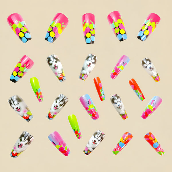 12 Sizes-24 Pcs Press On Nails Y618