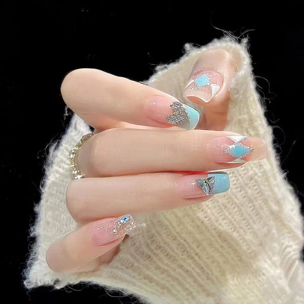 12 Sizes-24 Pcs Press On Nails Z505