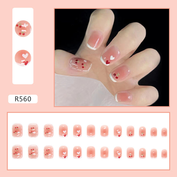 12 Sizes-24 Pcs Press On Nails R560