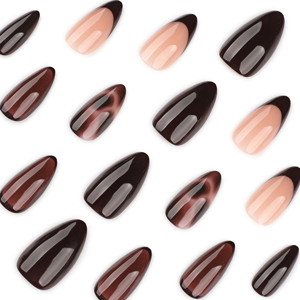 12 Sizes-24 Pcs Press On Nails JP4094