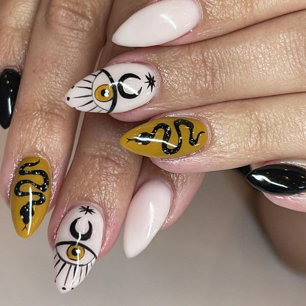 12 Sizes-24 Pcs Press On Nails W1022