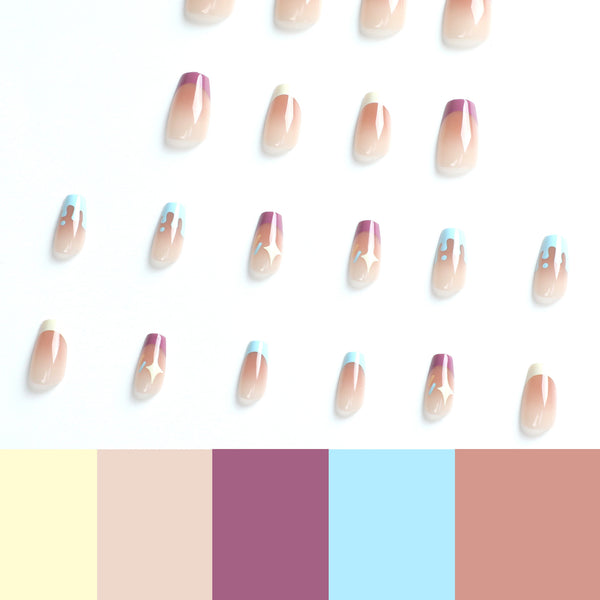 12 Sizes-24 Pcs Press On Nails JP2627