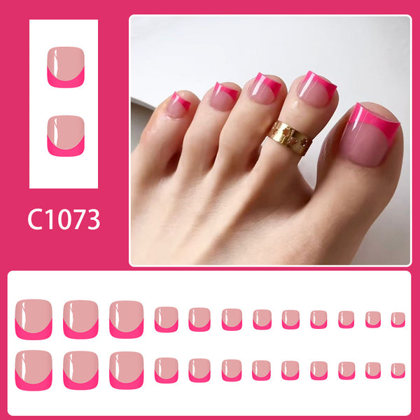 12 Sizes-24 Pcs Press On Nails C1073