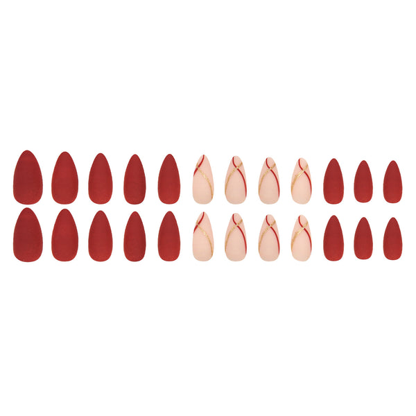 12 Sizes-24 Pcs Press On Nails Y161