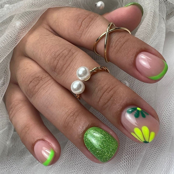 12 Sizes-24 Pcs Press On Nails W1097
