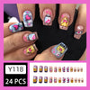 12 Sizes-24 Pcs Press On Nails Y118