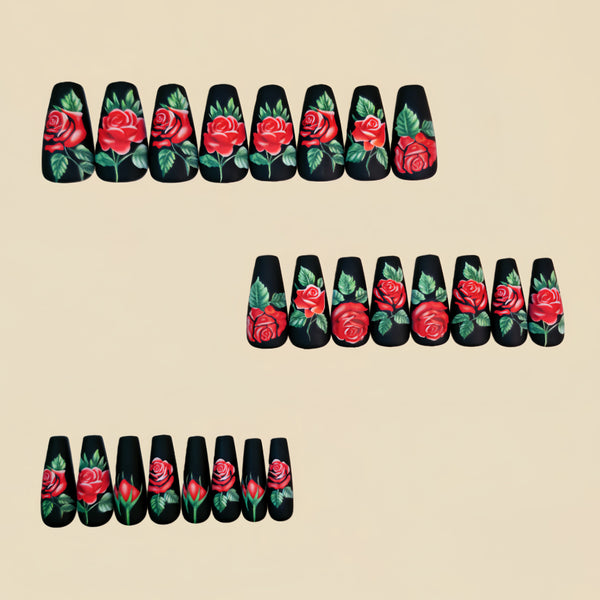 12 Sizes-24 Pcs Press On Nails Y1634-2
