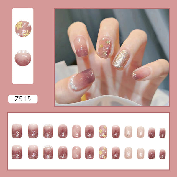 12 Sizes-24 Pcs Press On Nails Z486