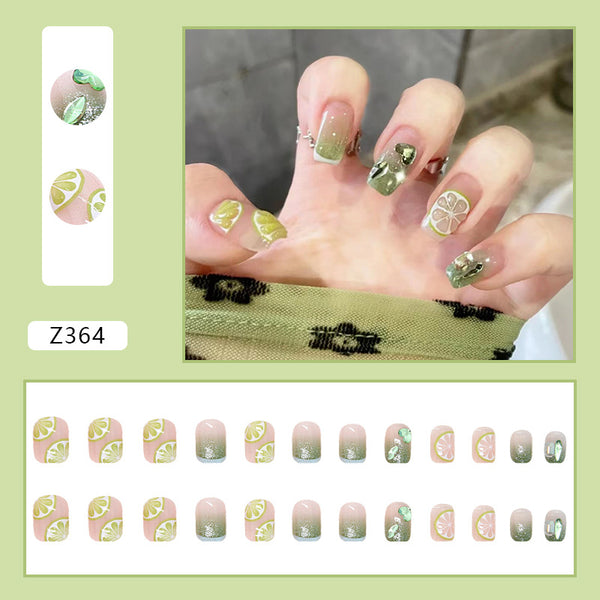 12 Sizes-24 Pcs Press On Nails Z364
