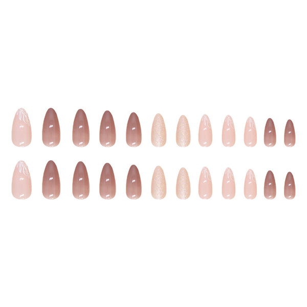 12 Sizes-24 Pcs Press On Nails W1511